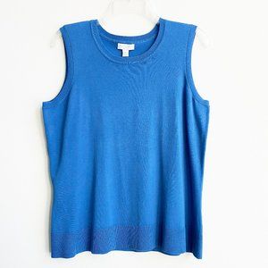 Charter Club Blue Knit Tank Top Size 0X NWT